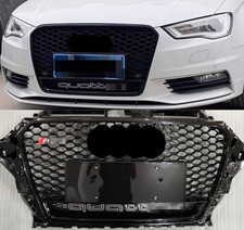 Para audi A3 S3 RS3 2013-2016 estilo para-choque dianteiro grade de favo de mel preta comprar usado  Enviando para Brazil