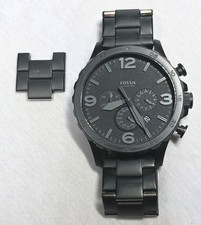 Relógio Fossil JR1401 Nate cronógrafo preto aço inoxidável comprar usado  Enviando para Brazil