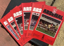Arsenal programmes season for sale  BIRCHINGTON