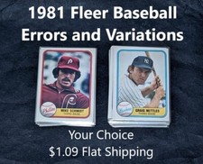1981 fleer baseball for sale  Havre de Grace