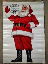 Antigo pôster de exibição de loja de Papai Noel de Natal dos anos 1960 Eureka Princess anúncio a vácuo #2 comprar usado  Enviando para Brazil