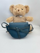 Autentyczna elegancka torba siodłowa Loewe Gate Craft Niebieska skóra na sprzedaż  Wysyłka do Poland