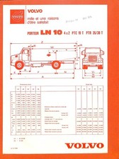 VOLVO TRUCKS / TYPE LN 10 4X2  / PORTEUR / FICHE TECHNIQUE DE 1974 comprar usado  Enviando para Brazil