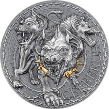Cerberus Wielka Mitologia Grecka 1 uncja Antyczne wykończenie Srebrna moneta Kamerun 2022 na sprzedaż  PL