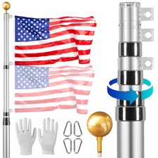 25ft telescopic flagpole for sale  Perth Amboy