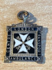 MEDALHA DE AMBULÂNCIA DE TRANSPORTE DE PRATA MACIÇA LONDRES COM MARCAS REGISTRADAS comprar usado  Enviando para Brazil