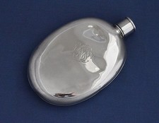 Silver hip flask for sale  PLYMOUTH