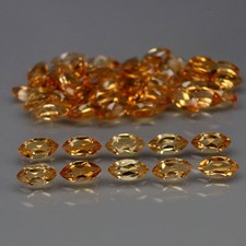 Marquesa 6x3 mm.100% Natural Citrino Amarelo Brasil Espumante Completo 50 Peças/11,75 Ct., usado comprar usado  Enviando para Brazil