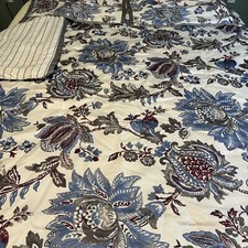 CONJUNTO COMPLETO DE EDREDOM MARTHA STEWART COLLECTION 80x90 floral branco azul roxo comprar usado  Enviando para Brazil