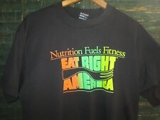 Usado, Camiseta de neón de colección de los años 90 de los años 80 Neon Nutrition Fuels Fitness Eat Right America L segunda mano  Embacar hacia Argentina