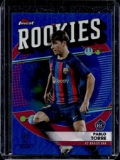 2022 Finest UEFA Pablo Torre Rookies RC refrator azul #/150, usado comprar usado  Enviando para Brazil