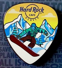 2025 HARD ROCK CAFÉ DENVER ROCKY MOUNTAIN SNOWBOARDER GUITARRA PALHETA LE PIN comprar usado  Enviando para Brazil