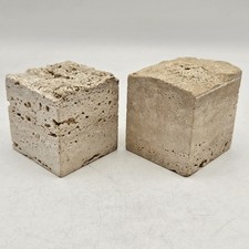 Usado, Pesos de papel travertino nativo pedra relíquia museu J. Paul Getty Center (par) comprar usado  Enviando para Brazil