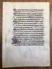 Feuillet manuscrit enluminure d'occasion  Paris V