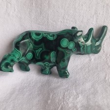 Polished malachite rhino for sale  STRABANE