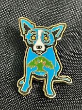 Broche de lapela esmaltado azul para cachorro George Rodrigue carvalho comprar usado  Enviando para Brazil