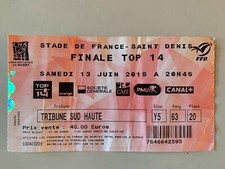 Ticket match rugby d'occasion  La Séguinière