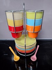 Multicoloured stacking espress for sale  RUISLIP