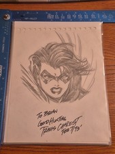 Travis Charest Huntress Original Quadrinhos Arte Esboço Desenho 1993 "Para Brian" comprar usado  Enviando para Brazil
