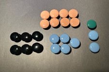 20 botões de armário/gaveta de porcelana esmaltada em preto/azul/rosa balé usados comprar usado  Enviando para Brazil