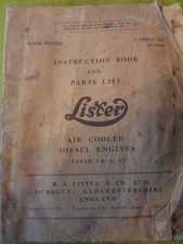 Lister instruction book for sale  THETFORD