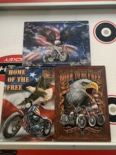 metal motorcycle 3 signs for sale  Hudson