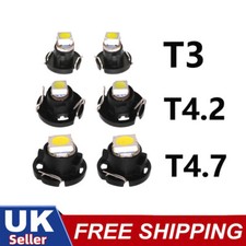 5 peças T3/T4.2/T4.7 LED cunha painel lâmpada lâmpada carro instrumento luz branca comprar usado  Enviando para Brazil