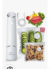 Seladora a vácuo compacta Chef Preserve para alimentos (máquina seladora a vácuo + 30 reutilizações... comprar usado  Enviando para Brazil