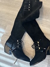 Botas femininas acima do joelho Opening Ceremony 250131 pretas tamanho 37EU/7US M comprar usado  Enviando para Brazil