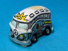 Minúscula miniatura VW Volkswagen Kombi flores paz amor carro van ornamento comprar usado  Enviando para Brazil