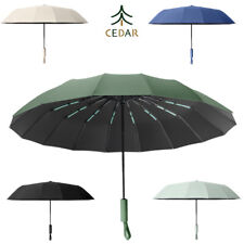 Guarda-chuva Cedar® Premier dobrável 32 nervuras totalmente automático grande proteção UV comprar usado  Enviando para Brazil