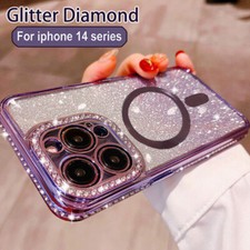 Magsafe Diamant Für iPhone 16 15 14 Pro Max 13 12 11 Glitzer Schutzhülle Cover comprar usado  Enviando para Brazil
