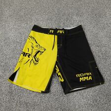 Shorts Roar Masculino Grande Preto Amarelo MMA UFC BJJ Muay Thai Lion Board Spar Trunks comprar usado  Enviando para Brazil