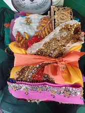 Mixed sari embellishments for sale  DEVIZES