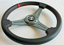 Volante serve para BMW Couro Carbono Sport Racing 350mm SEM ADAPTADOR DE CUBO comprar usado  Enviando para Brazil