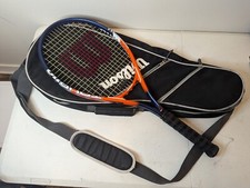 Raquete de tênis Wilson Tour 110 titânio L3, 4 3/8 laranja azul com bolsa comprar usado  Enviando para Brazil