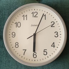 Grey wall clock for sale  NORWICH