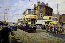 Postcard last tram for sale  NORTHAMPTON