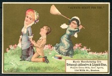 BOSTON, MA ~ Mystic Perfeito estado. Co. Adesivo Triumph e cola líquida ~ CARTÃO COMERCIAL ~ DÉCADA DE 1880, usado comprar usado BOSTON, MA ~ Mystic Perfeito estado. Co. Adesivo Triumph e cola líquida ~ CARTÃO COMERCIAL ~ DÉCADA DE 1880, usado comprar usado  Enviando para Brazil