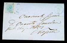 Regno 1868 lettera usato  Sannicandro di Bari