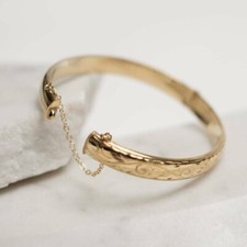 Pulseira unissex vintage e patrimonial novo estilo acabamento em ouro amarelo 14k 7,5", usado comprar usado  Enviando para Brazil