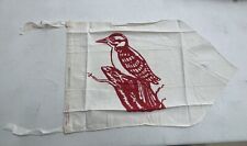 Vintage 1930’s - 1950’s Woodpecker Silk Screen Patrol Flag Boy Scout Pennant BSA comprar usado  Enviando para Brazil