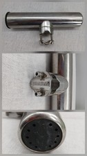 Suporte de aço inoxidável para vara de pesca West Marine barco montagem em trilho braçadeira 9"x 2", usado comprar usado  Enviando para Brazil