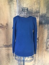 Banana Republic Women's Blue Sweater Marino Wool Tie Sleeves Boat Neck XS comprar usado Banana Republic Women's Blue Sweater Marino Wool Tie Sleeves Boat Neck XS comprar usado  Enviando para Brazil