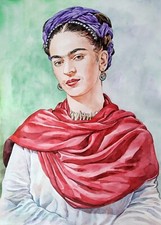 Frida kahlo watercolor d'occasion  Expédié en Belgium