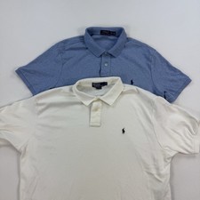 Camisa Polo Ralph Lauren Masculina Extra Grande Branca Azul Clássica Pônei Preppy Lote de 2 comprar usado  Enviando para Brazil