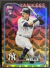 2024 Topps Series 2 Austin Wells Hot Dogs Parallel RC #624 SP Yankees comprar usado  Enviando para Brazil