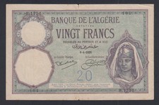 Billet algerie francs d'occasion  Avignon