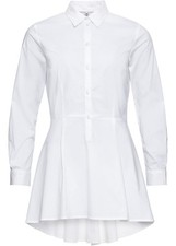 Longbluse hemdkragen weiß gebraucht kaufen  Deutschland