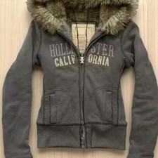 Usado, Jaqueta Hollister Vintage Estilo Denim Y2K Capuz de Pele Anos 2000 Estética Streetwear. comprar usado  Enviando para Brazil
